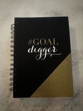 #GOAL digger Spiral Notebook - Black & Gold